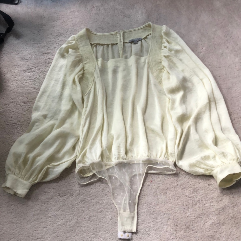 Square Neck Peasant Bodysuit